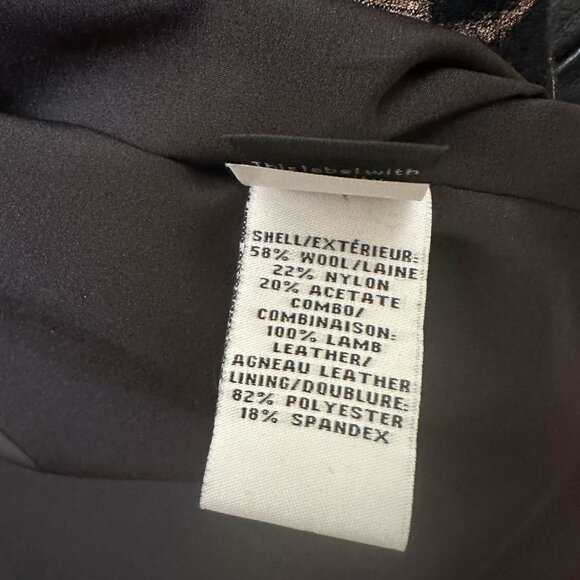 Unique Diane Von Furstenberg Lamb Leather Animal Print Biker Jacket- Size XS - Picture 11 of 13